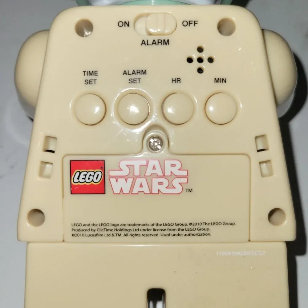 Star Wars Lego Yoda Digital Alarm Clock - Tested & Working